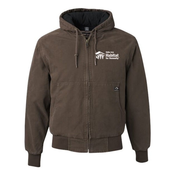 DRI Duck Cheyenne Boulder Cloth Hooded Jacket with Tricot Quilt Lining - Embroidered Logo Thumbnail