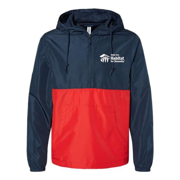 Independent Trading Co. Lightweight Quarter Zip Windbreaker Pullover Jacket - Embroidered Logo Thumbnail