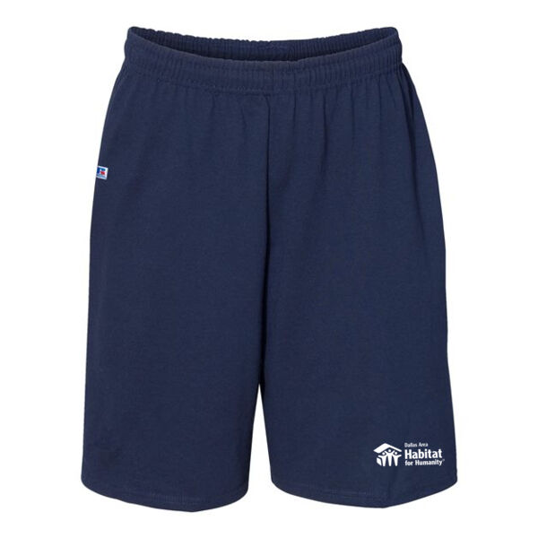 Russell Athletic Cotton Classic Jersey Shorts with Pockets - Printed Logo Thumbnail