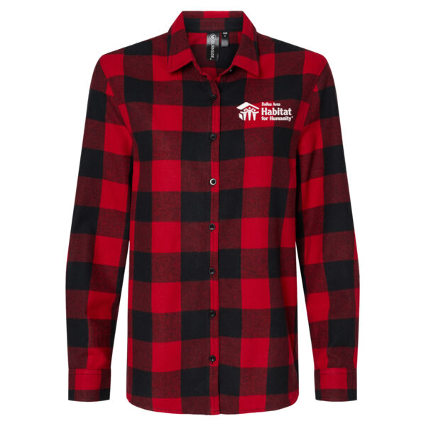 Burnside Women's Boyfriend Flannel - Embroidered Logo Thumbnail