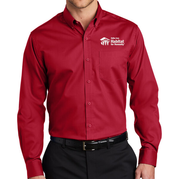 Port Authority SuperPro Twil Shirt - Embroidered Logo Thumbnail